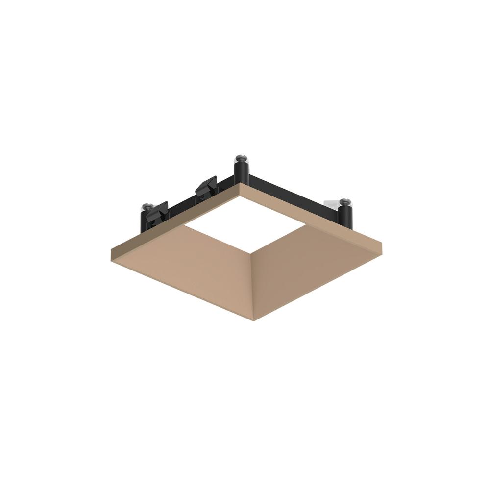 3" Apollo Square Flangeless Downlight Trim, Wheat Diffused Finish