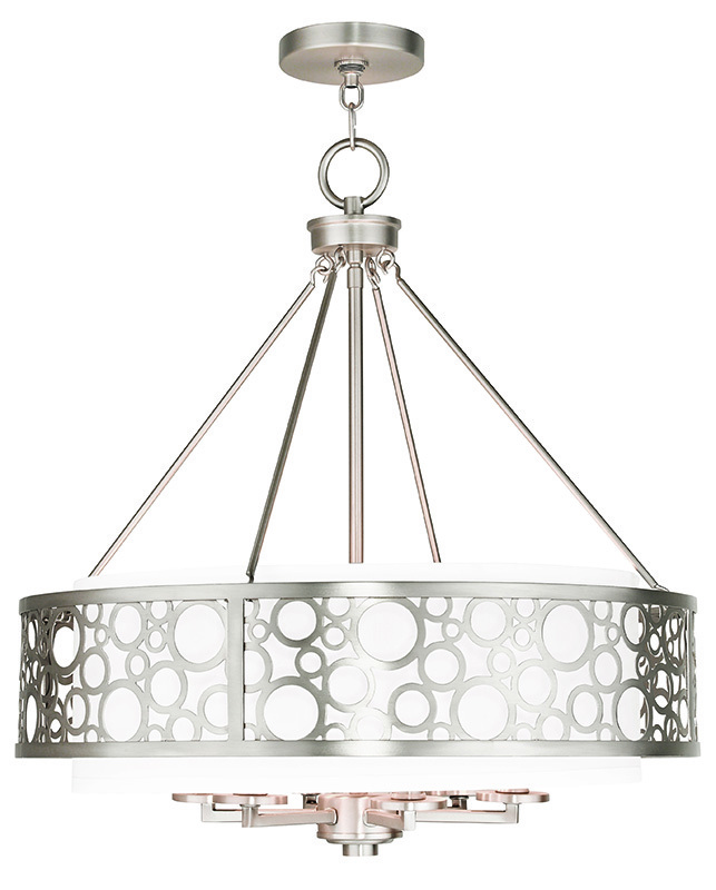 6 Light Brushed Nickel Chandelier