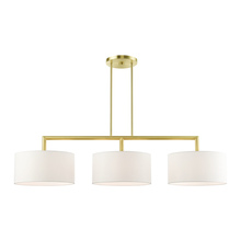 Livex Lighting 45493-12 - 3 Lt Satin Brass Linear Chandelier