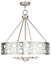 Livex Lighting 86796-91 - 6 Light Brushed Nickel Chandelier