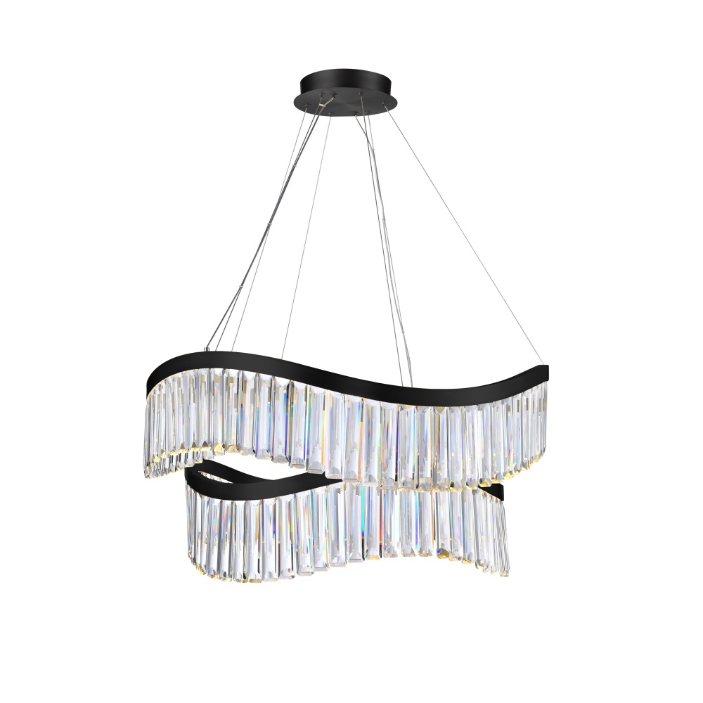 Jules Integrated LED Chandelier 31", Black