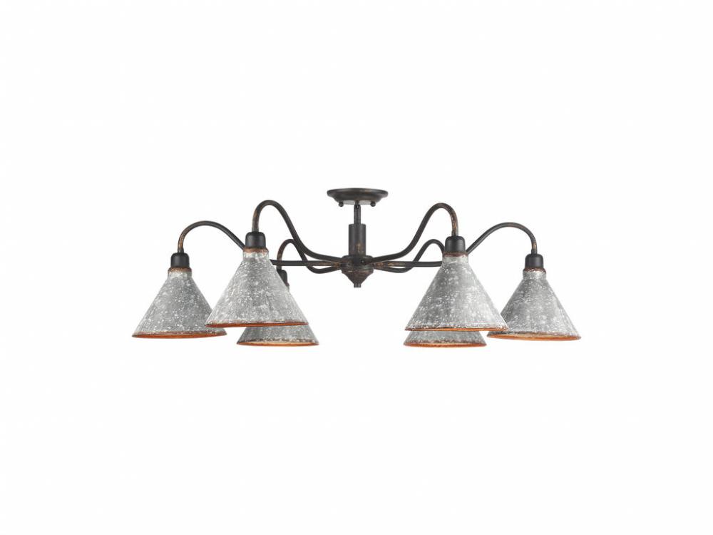 Alcott 2 Light Flush Mount in Antique Ivory with No Shade