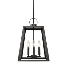 Golden 3239-4P BLK-BLK - Abbott 4 Light Pendant