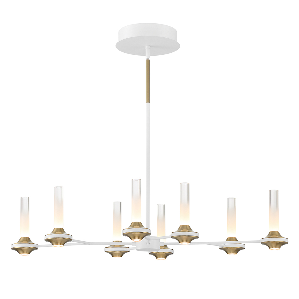 TORCIA, 8LT CHANDELIER, WHITE
