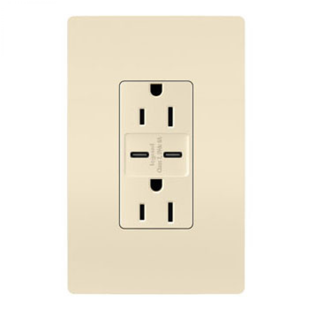 radiant 15A Tamper-Resistant Ultra-Fast USB Type C/C Outlet, Light Almond (10 pack) (10 pack)