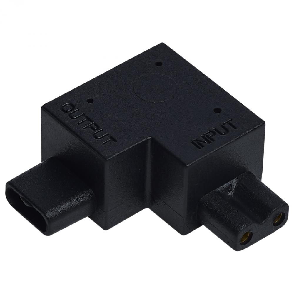 L-Connector; Left Angle; Black Finish