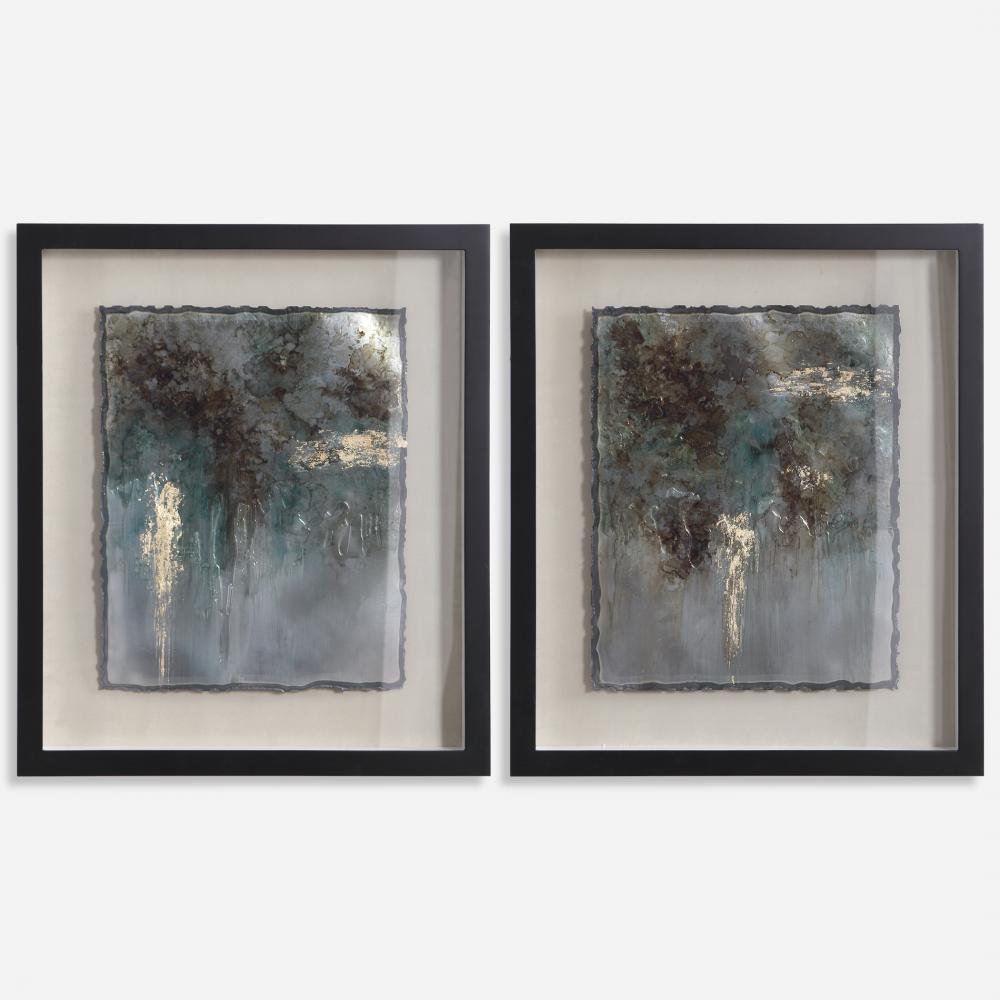 Uttermost Rustic Patina Framed Prints Set/2